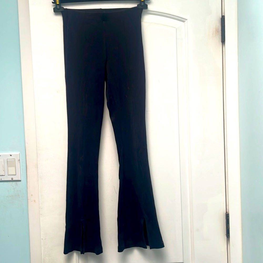 Zara kids black flare pull on knit pants sz 11-12
